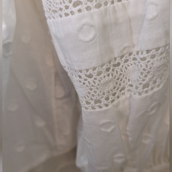 Torrid Cotton Clip Dot Lace Trim Long Sleeve Top size 1x NWT - Picture 6 of 9